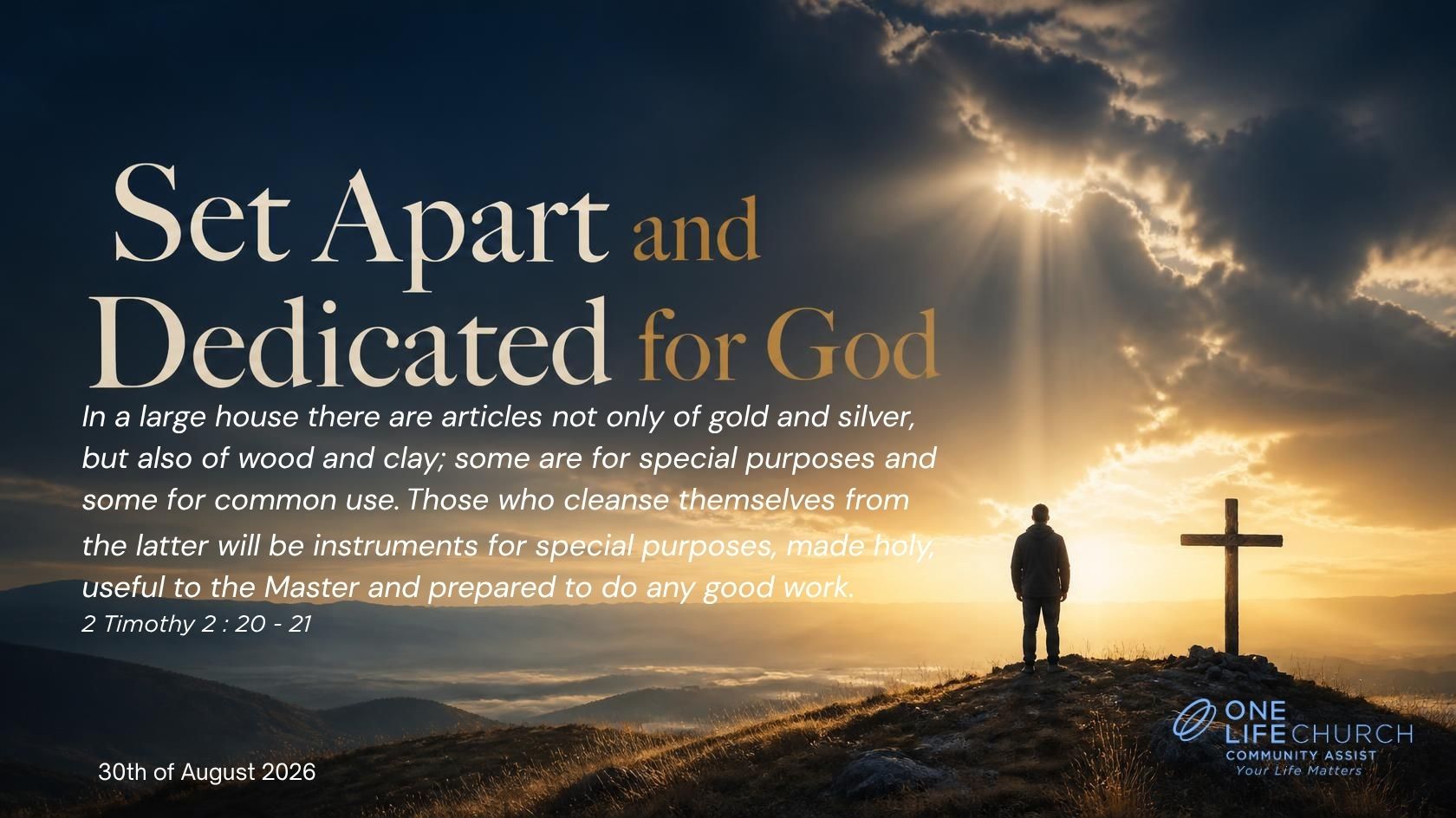 Set Apart and Dedicated for God